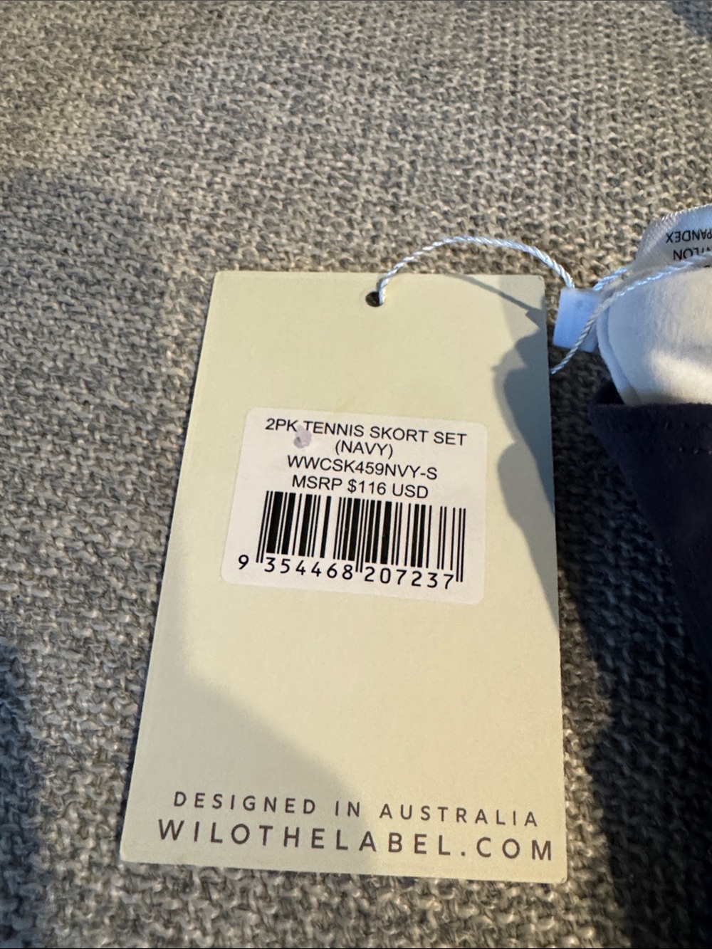 NWT. WILO the label Navy Blue Sports Bra and Skirt Set Size Small - Picture 3 of 8